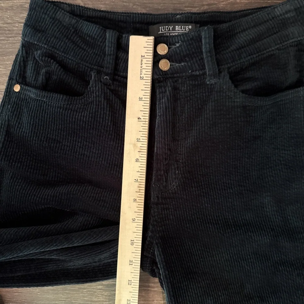 Judy Blue Emerald Green Corduroy Pants High Waist Wide Leg Size‎ 7 28 Classic